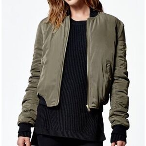 LA Hearts Olive Green Bomber Jacket
